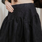 Textured A-line Skirt in black
