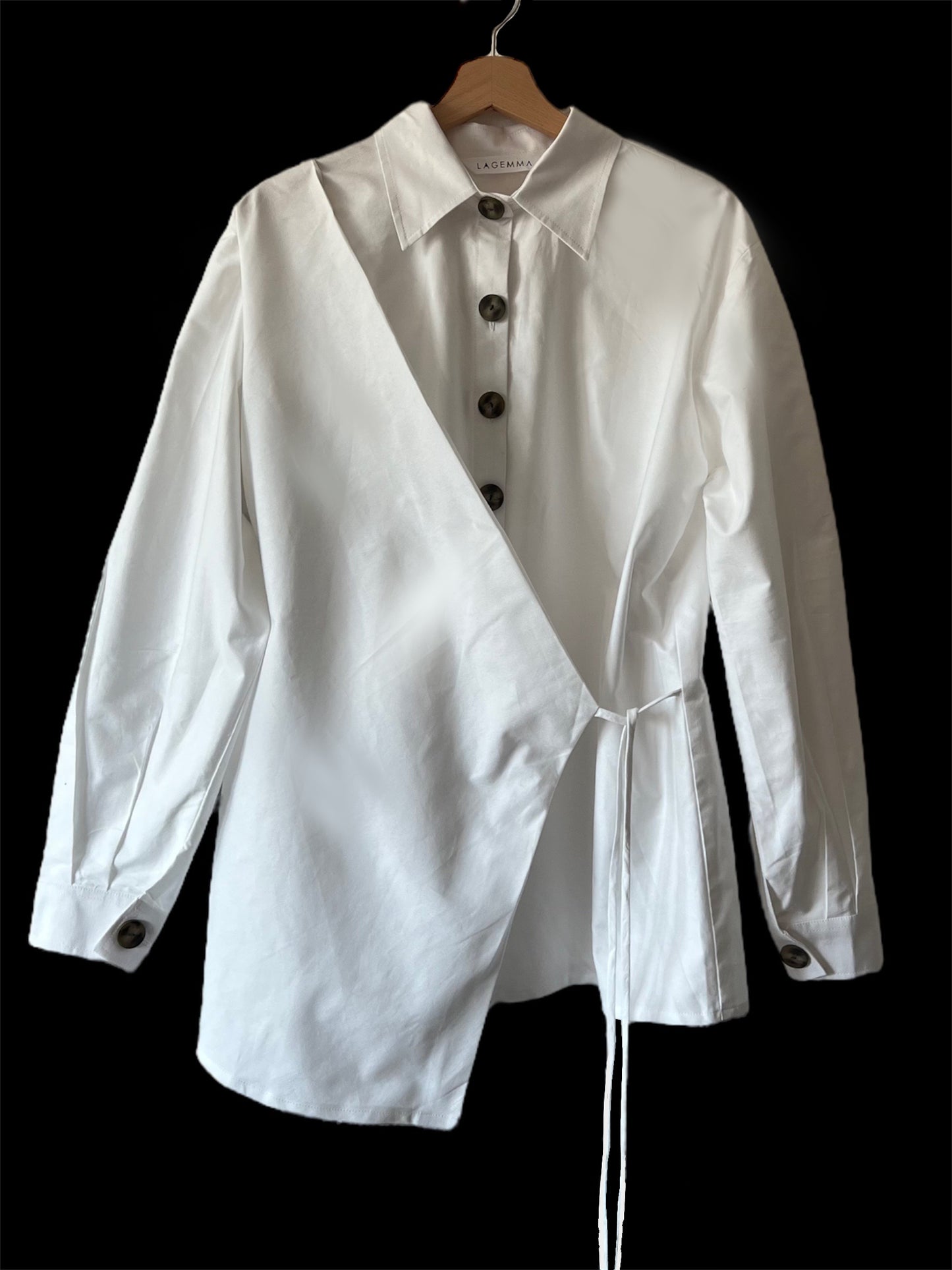 White Oxfort Straight Collar Shirt