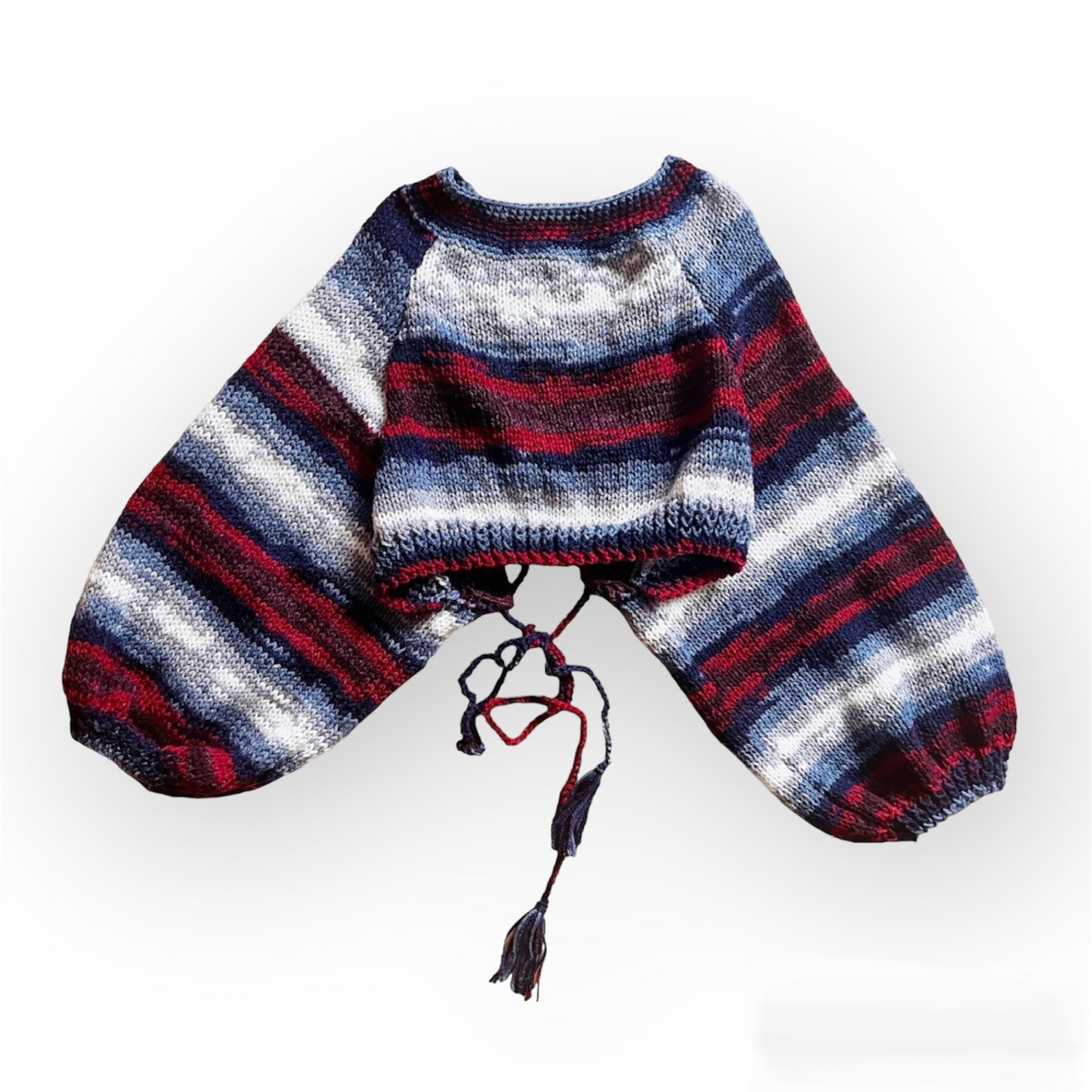 Hand- Crochet Open Back Sweater