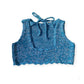 Hand-Crochet Open back top in Blue