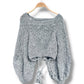 Hand-Knitted Open Back Sweater