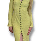 Lime Green Popcorn midi dress