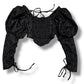Structured Elegance Corset Top – Black Brocade