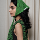 Hand Crochet headband in green