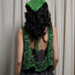 Hand Crochet headband in green