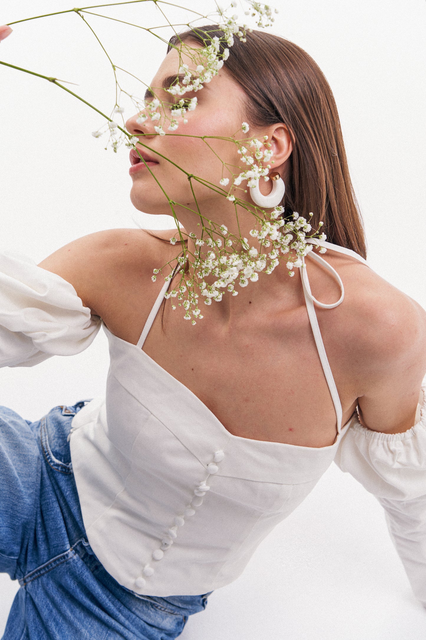 Bustier Top in White