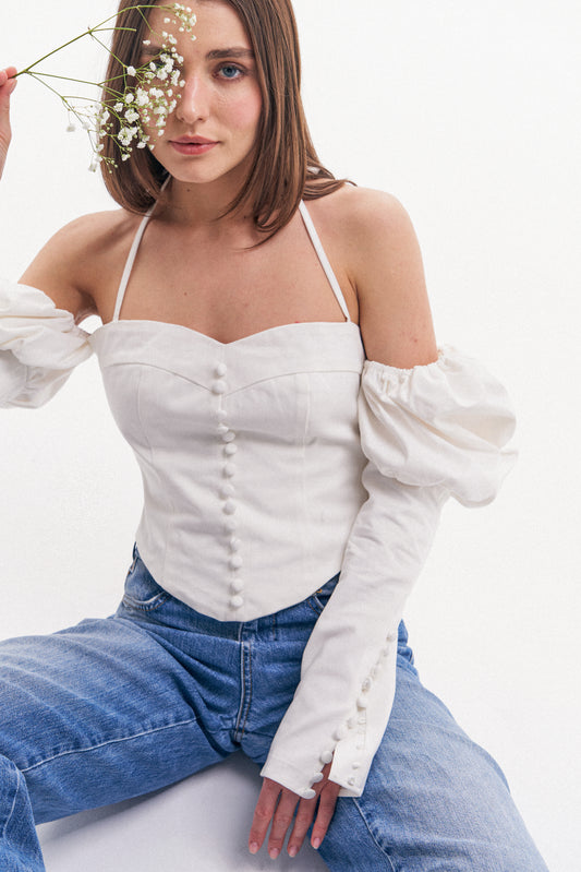 Bustier Top in White