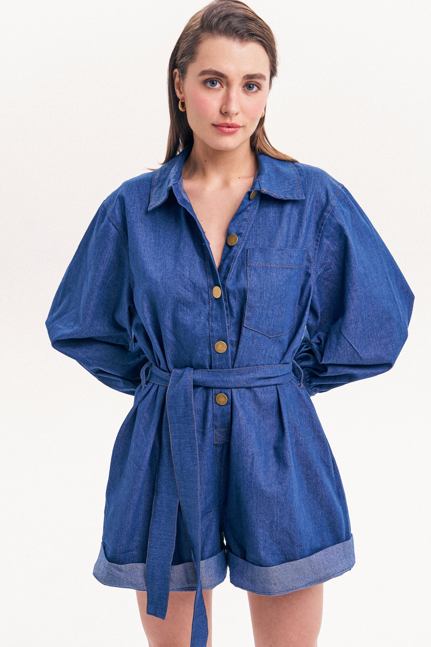 Short Denim Playsuit