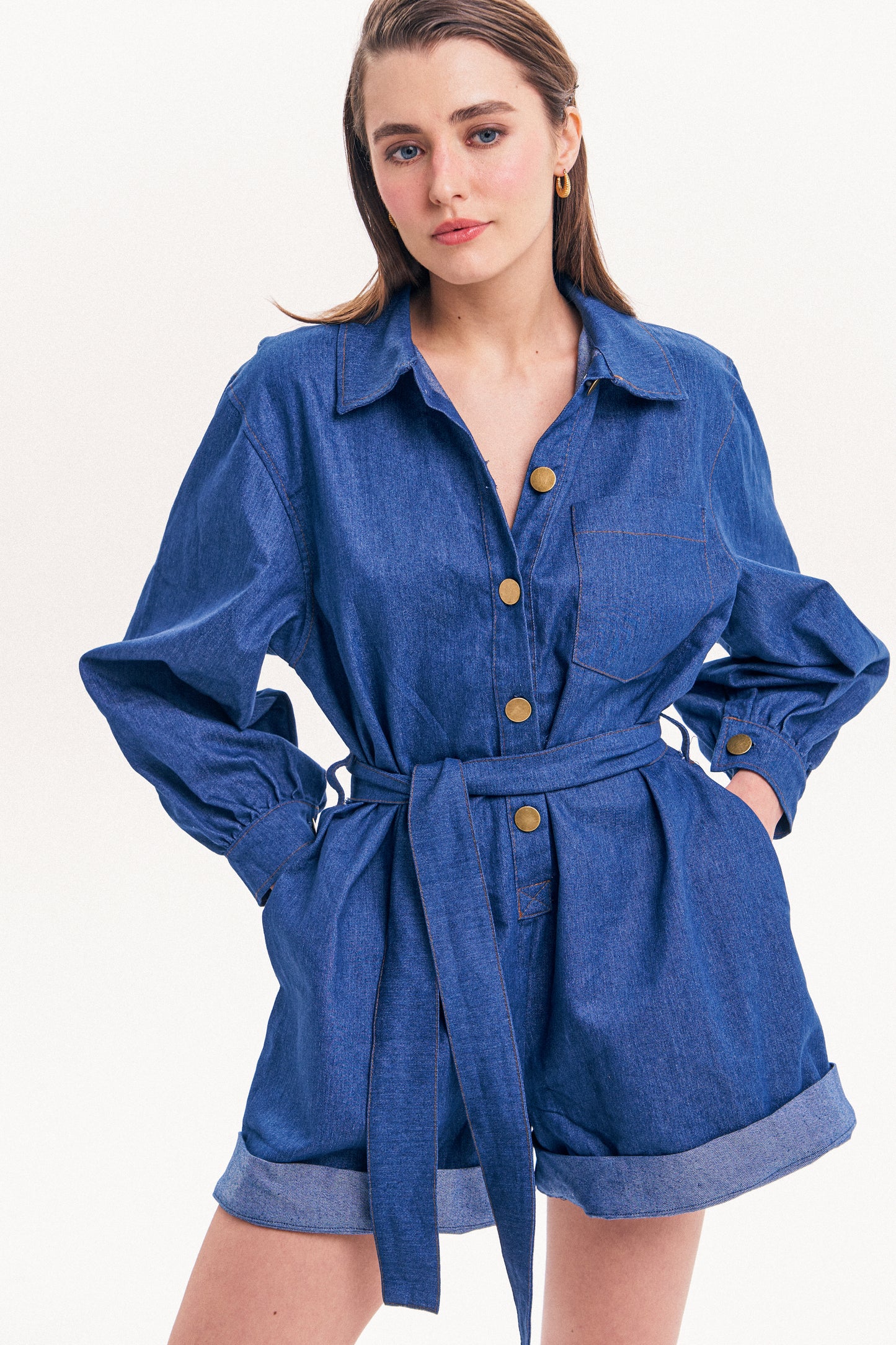 Short Denim Playsuit