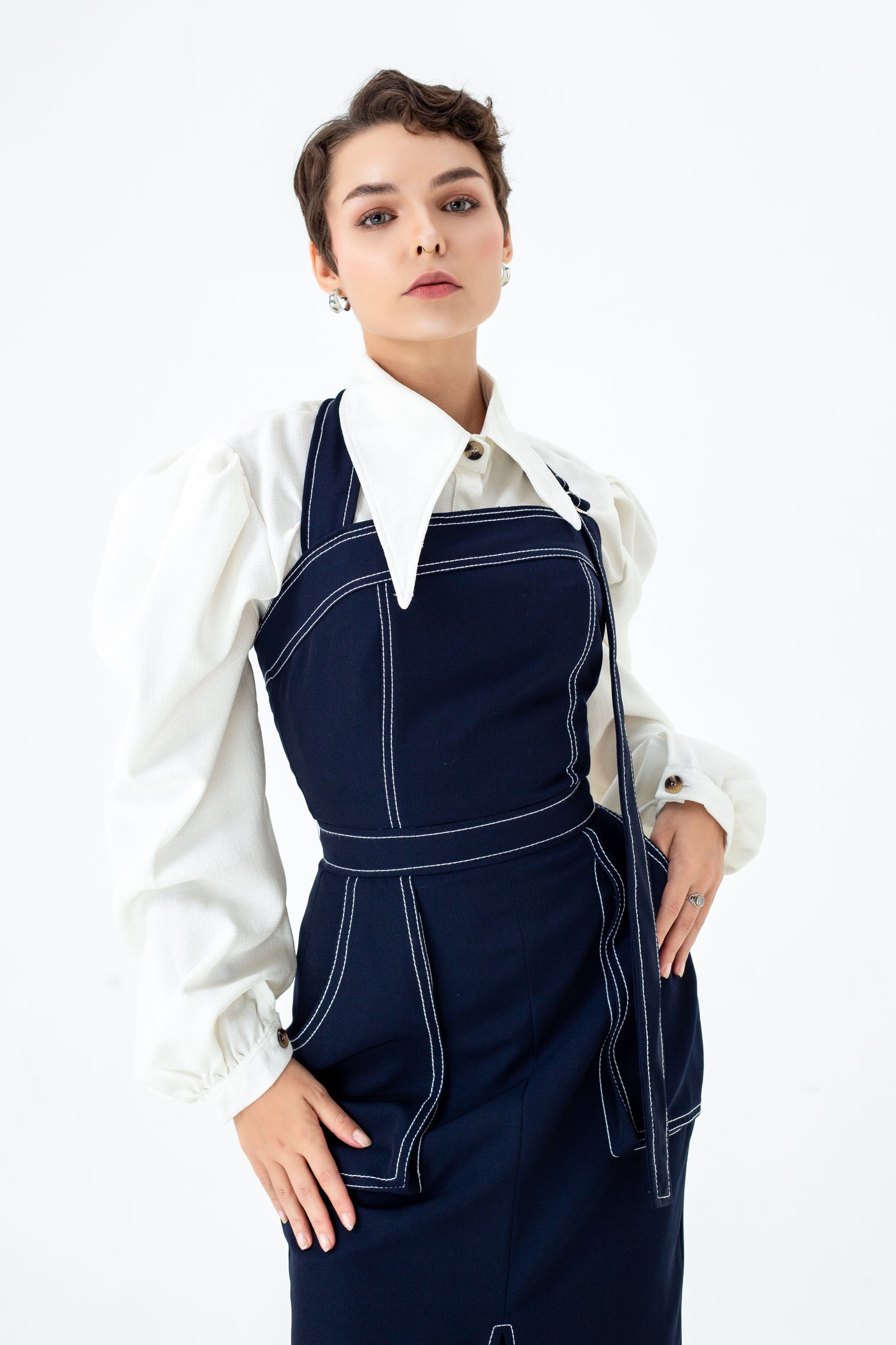 LAGEMMA Pinafore midi dress