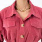 LAGEMMA Corduroy Shirtdress in Pink French Rose