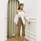 CROSSOVER HALTERNECK TOP IN WHITE