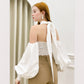 CROSSOVER HALTERNECK TOP IN WHITE
